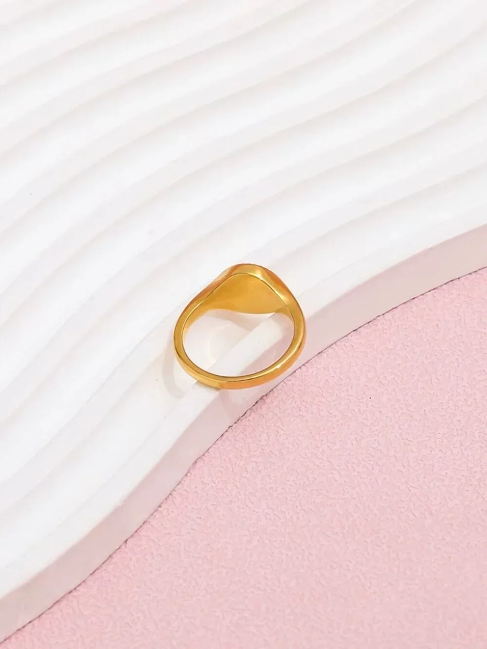 Sunshine Burst Ring 18K Gold Plated Stainless Steel Rings for Women Dainty